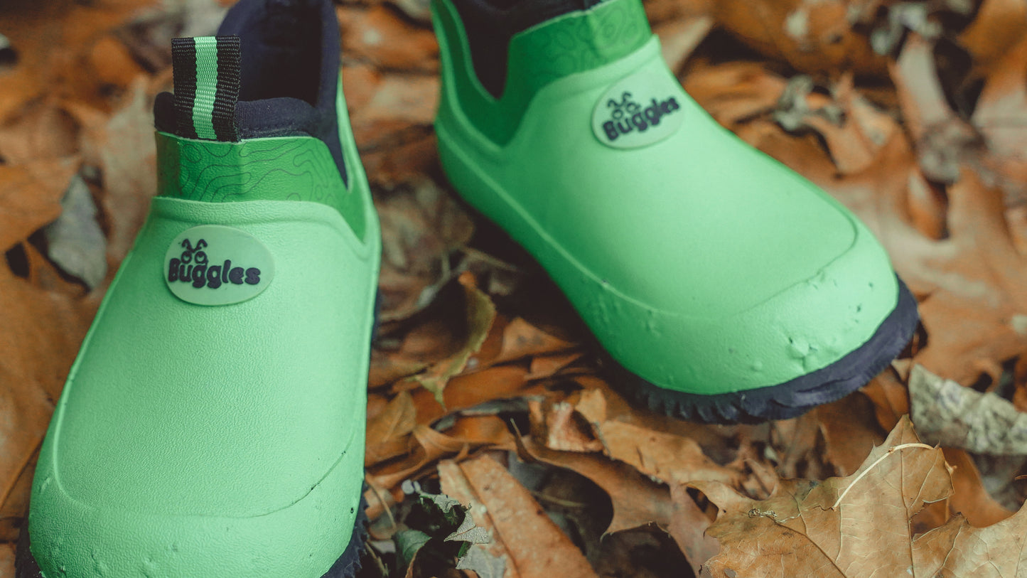The Original Buggles Boot - The Ultimate Waterproof Ankle Boot For Kids - Neon Green